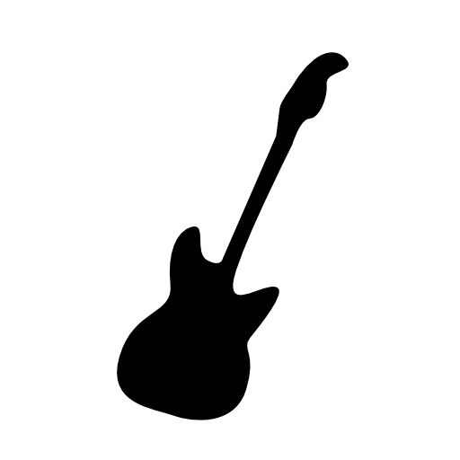 Electric bass guitar silhouette