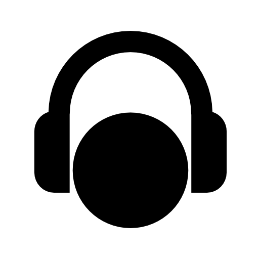 Circle head with headphones