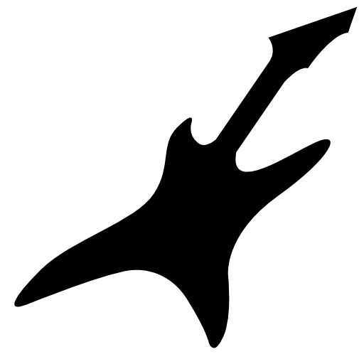 Electric guitar black shape silhouette