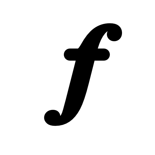 Musical symbol of letter f