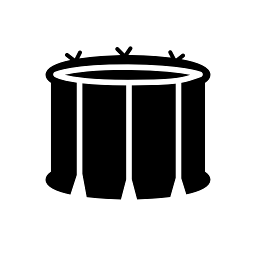 Snare drum with white lines