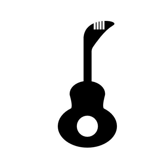 Guitar silhouette with big hole