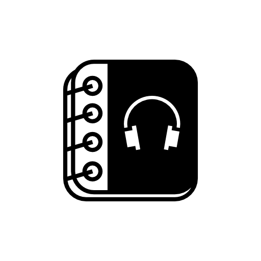 Headphone on a notepad