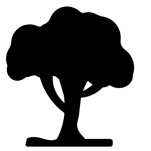 Tree black silhouette shape
