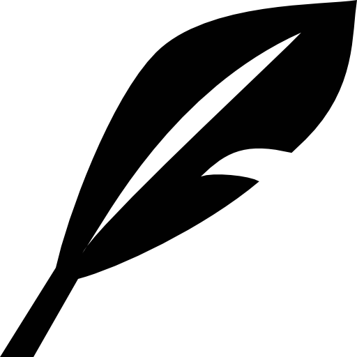 Bird quill or leaf shape