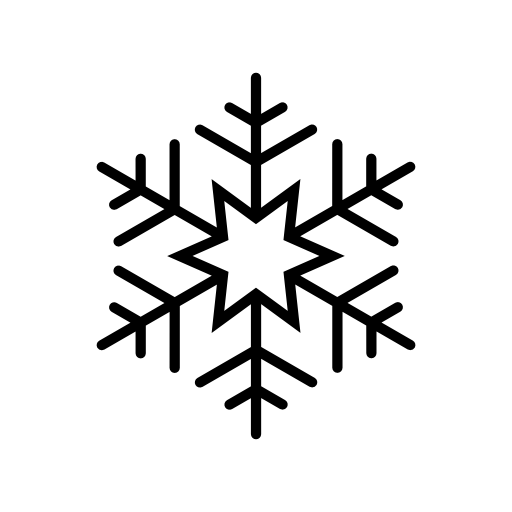 Six pointed star snowflake