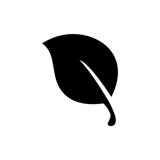 Leaf black natural shape