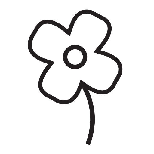 Flower white shape, IOS 7 interface symbol