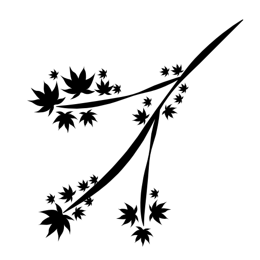 One branch with leaves