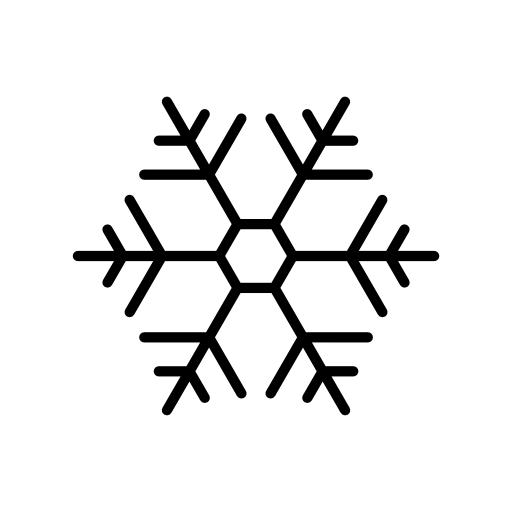 Snowflake with hexagon shape outline