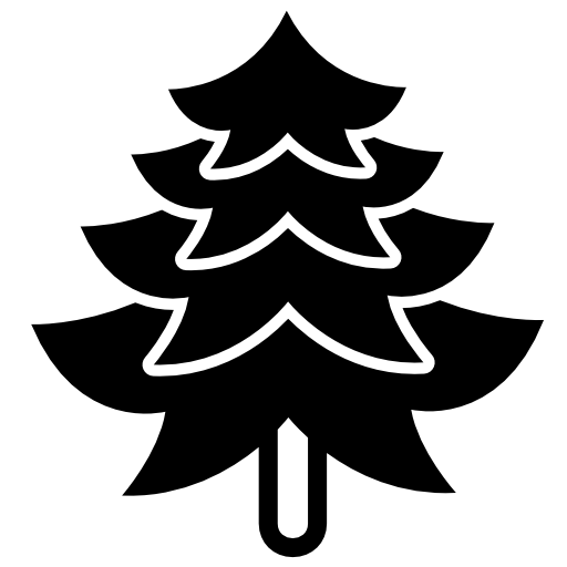 Big pine tree shape