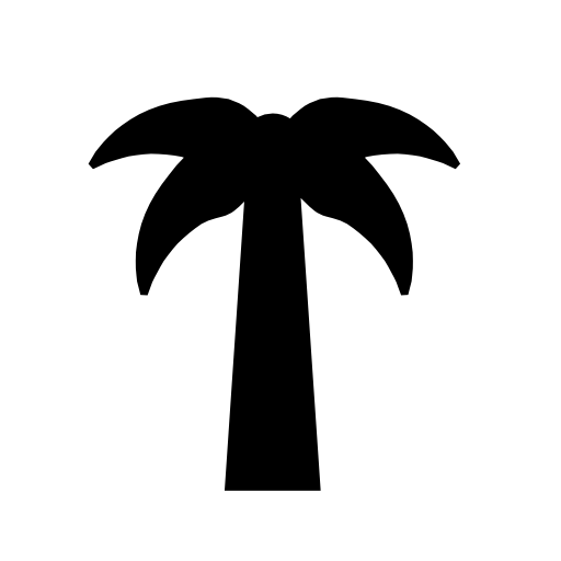 Black palm tree