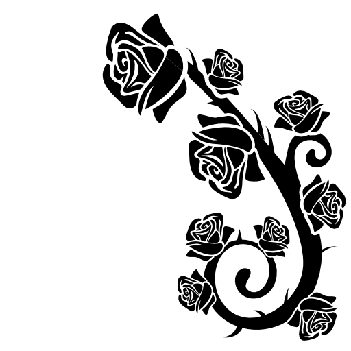 Roses branch ornament