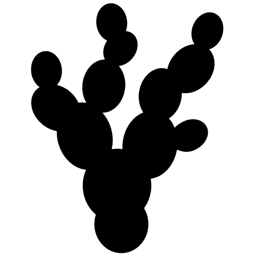 Nopal mexican plant silhouette