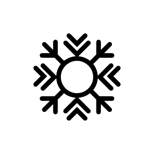 Snow crystal flake with circle outline