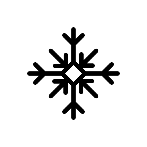 Snowflake with arrows and diamond shape