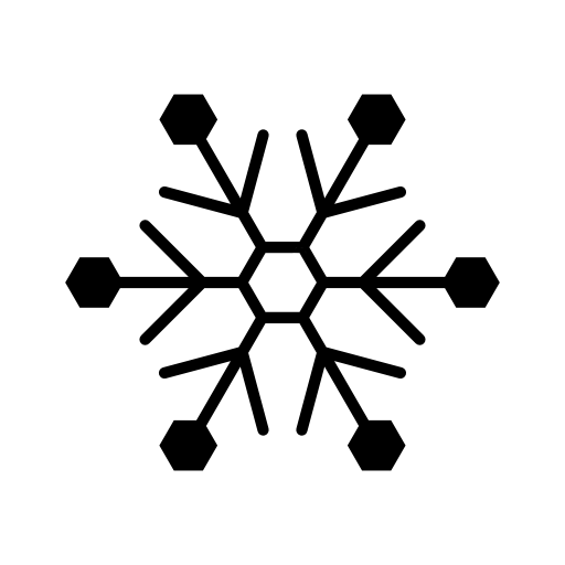 Ice crystal flake with hexagon shape