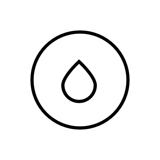 Drop silhouette inside a circular outline