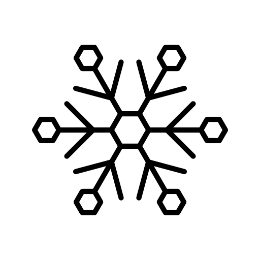 Snowflake with hexagon shapes
