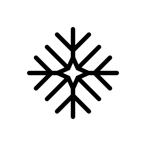 Thin snowflake outline