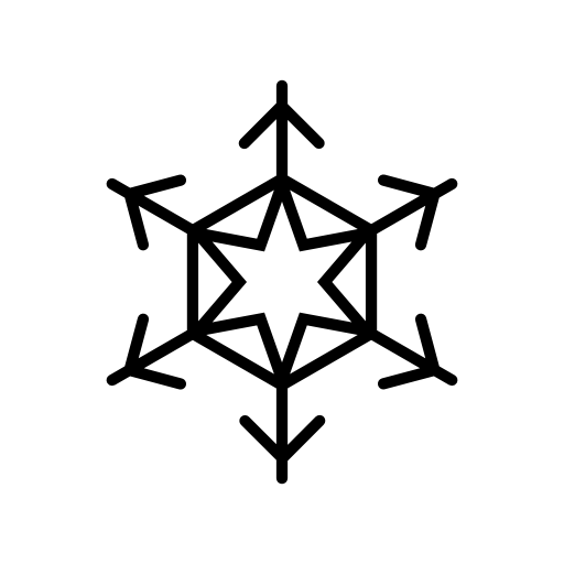 Star shaped snow flake crystal