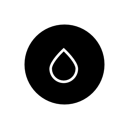 Drop outline inside a circular silhouette