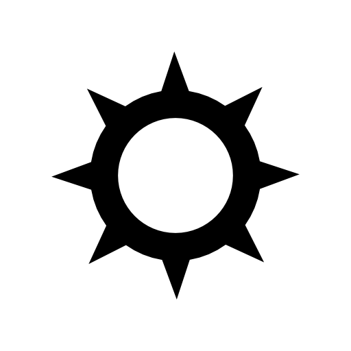 Sun outline with spikes at the edges