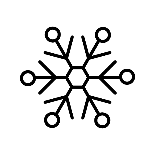 Snowflake variant with small outlines