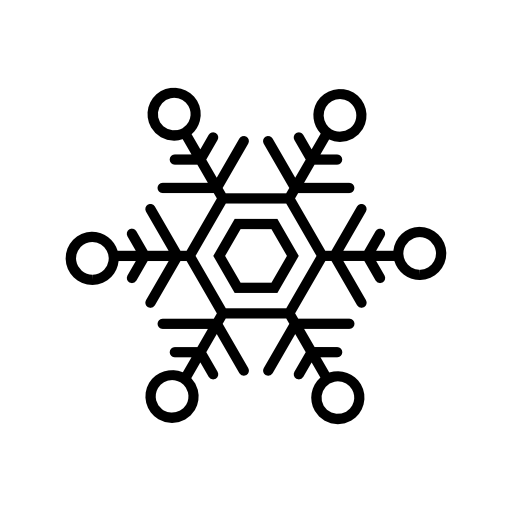 Snowflake with hexagon shape