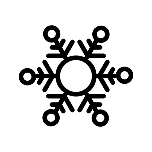 Snowflake with circular shape outline