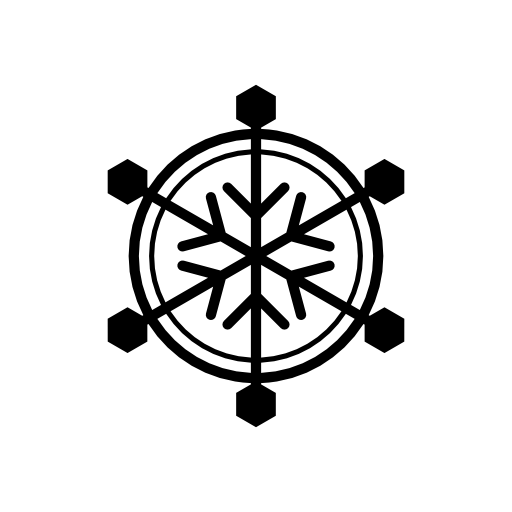 Snowflake with round border