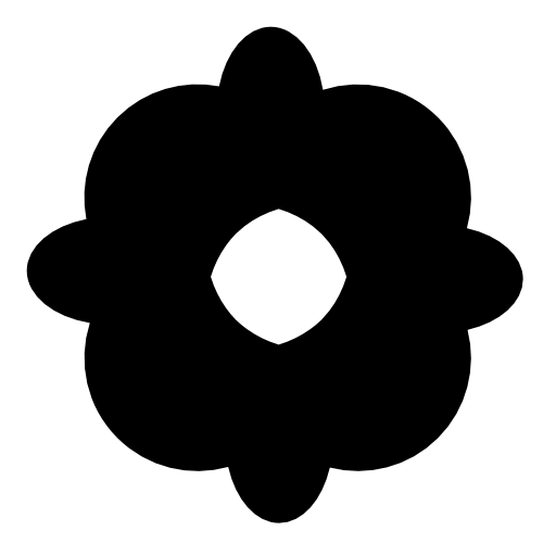 Flower black shape