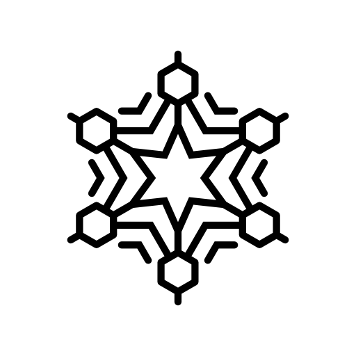 Snowflake with six point star