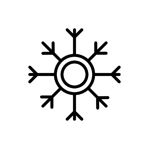 Circular shaped snowflake