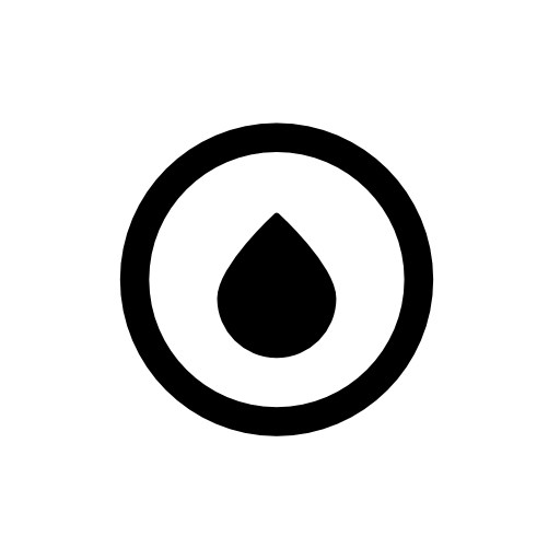 Drop silhouette inside a circular outline