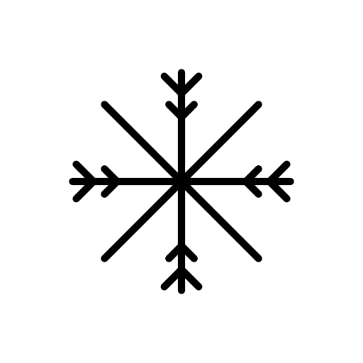 Snowflake made of thin lines