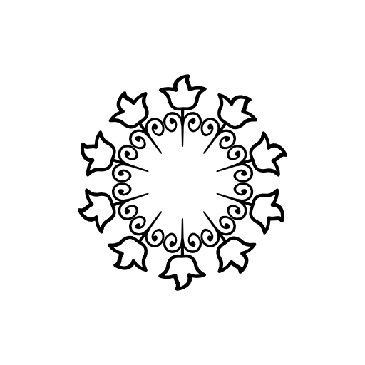 Floral circular design