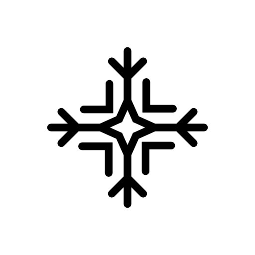 Cross shaped snowflake