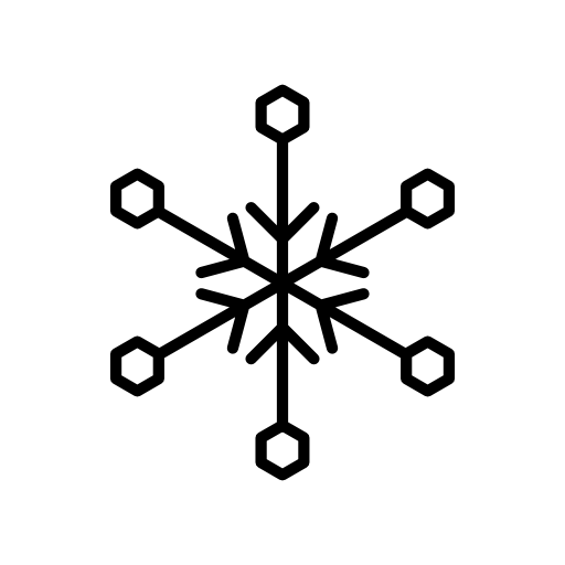 Snowflake with hexagon pointed ends