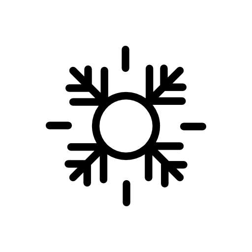 Snowflake with huge circle outline at center