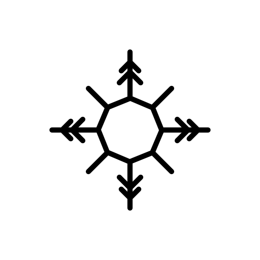 Four pointed snowflake