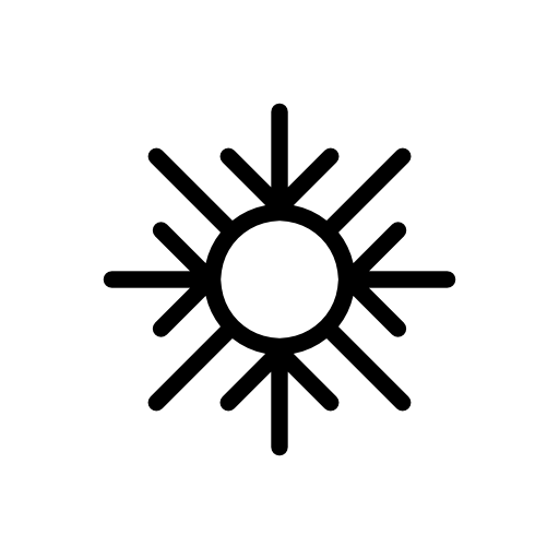 Snowflake with large circle outline