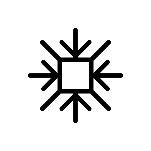 Snowflake variant with square outline at center