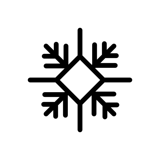 Snowflake with diamond outline variant