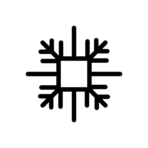 Square center snowflake