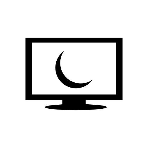 Monitor with a moon image