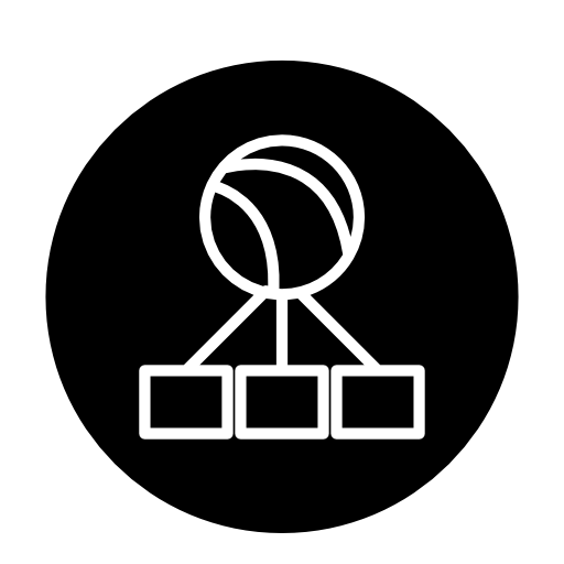 World net circular symbol
