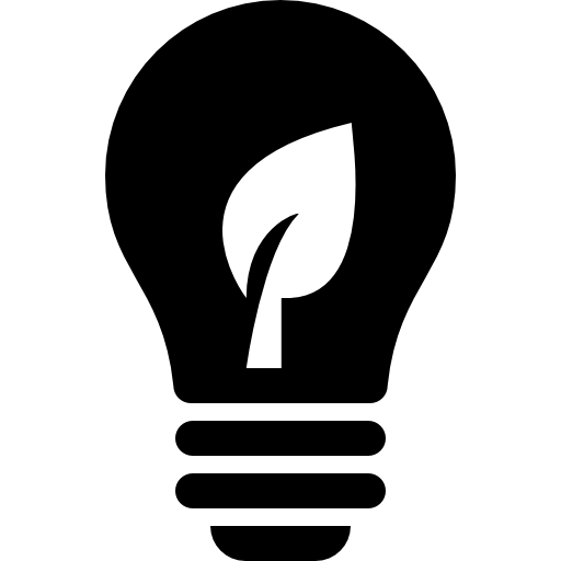 Lightbulb with a leaf inside