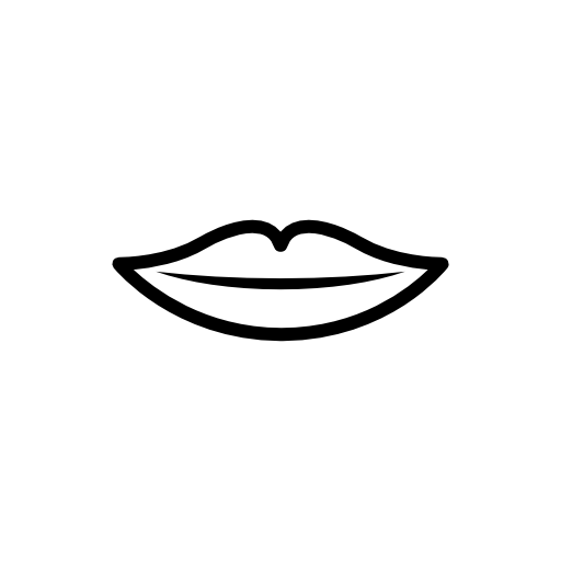 Thin lips outline