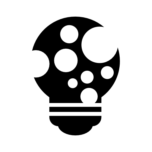 Sparkling idea creative lightbulb symbol